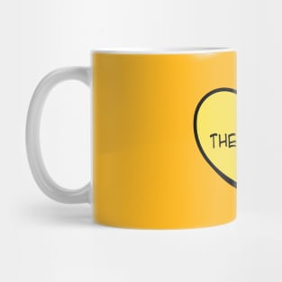 Pronoun They/Them Conversation Heart in Yellow Mug